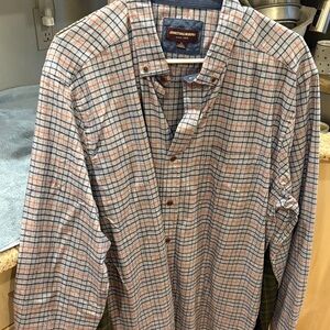 Johnston & Murphy Checkered Shirt in Blue and orange